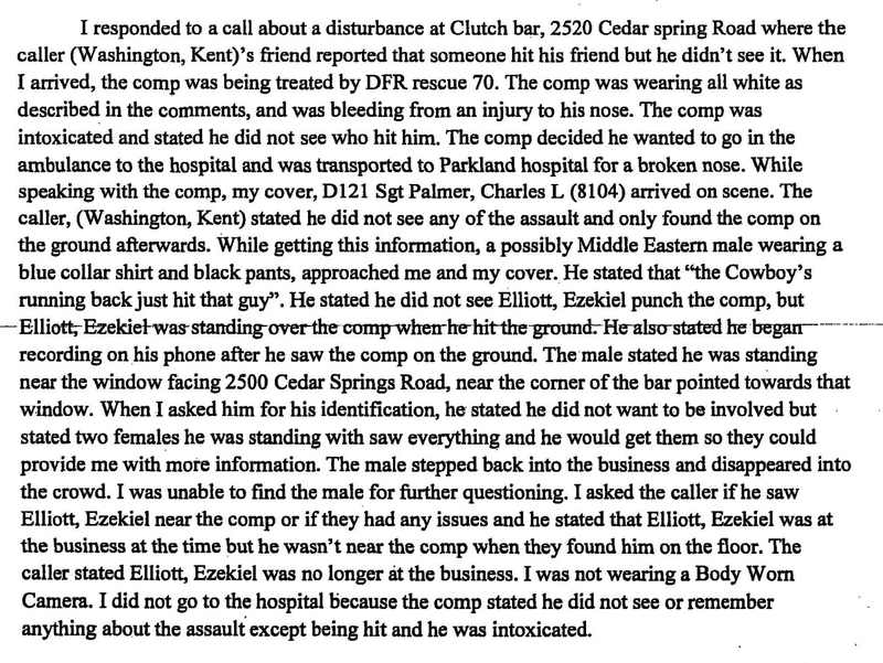 Illustration for article titled Here's What Police Knew About The Ezekiel Elliott Bar Fight Investigation